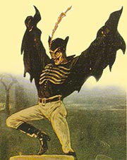 An old vintage image of springheeled jack