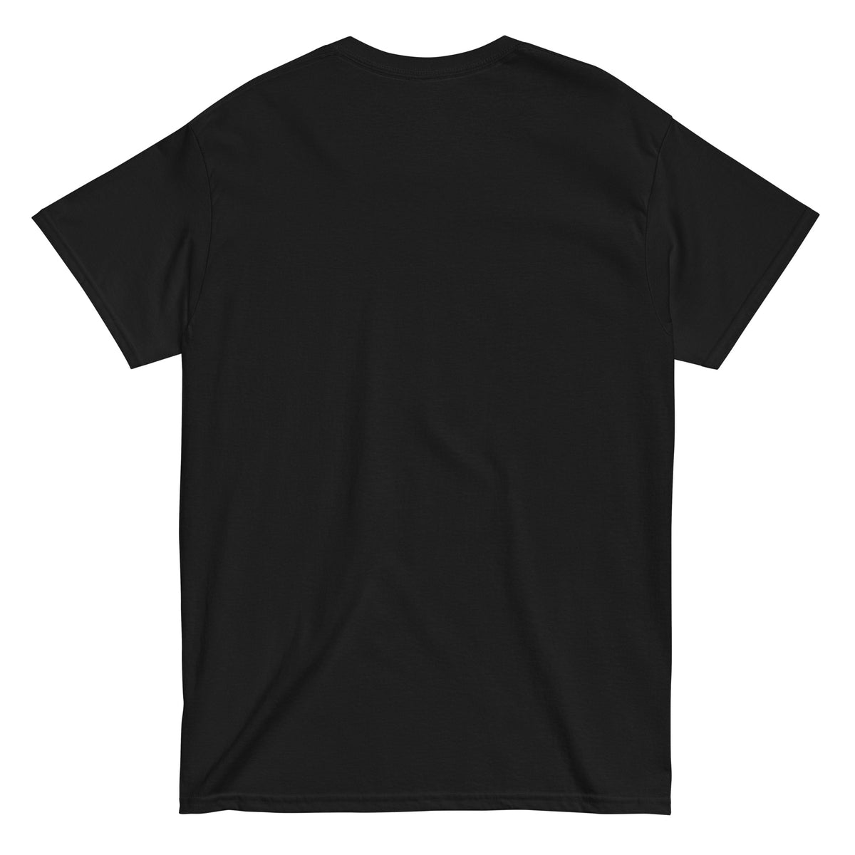 Loch Ness monster t-shirt back view, plain black back with no design, Unisex