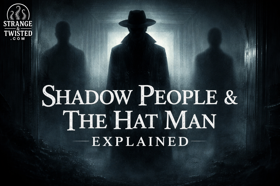 Shadow people and The Hat man Explained blog heading image by Strange & Twisted