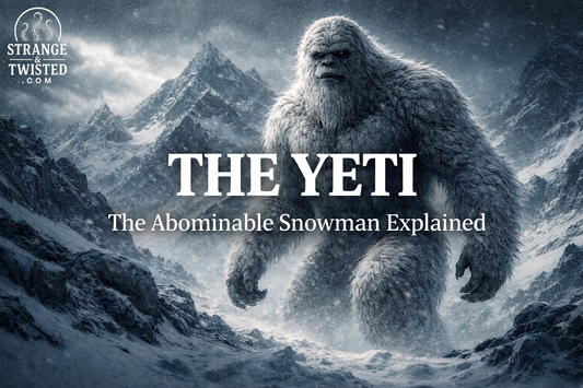 The Yeti, also known as the Abominable Snowman, in a frozen mountain setting. By Strange & Twisted