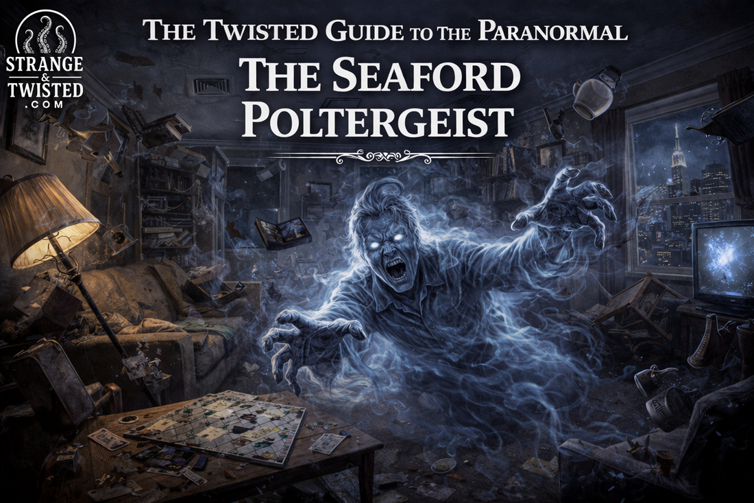 Seaford Poltergeist haunting inside New York home with violent ghost throwing objects, The Twisted Guide To The Paranormal blog hero image