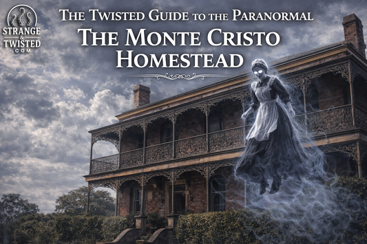 Monte Cristo Homestead haunting in Australia with ghost maid on balcony in daylight, The Twisted Guide To The Paranormal blog hero image