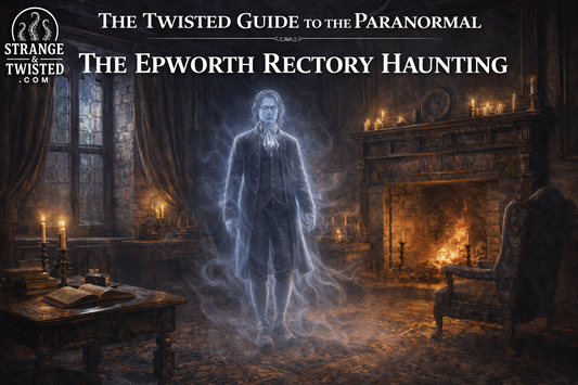 Epworth Rectory haunting ghost apparition in 1700s candlelit room, The Twisted Guide To The Paranormal blog hero image