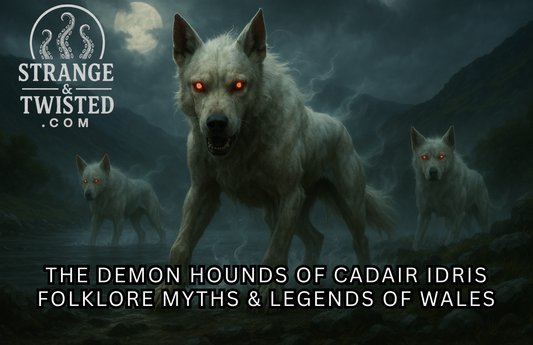 image of the demon hounds of Cadair Idris from Welsh Folklore Myths and Legends by Strange & Twisted