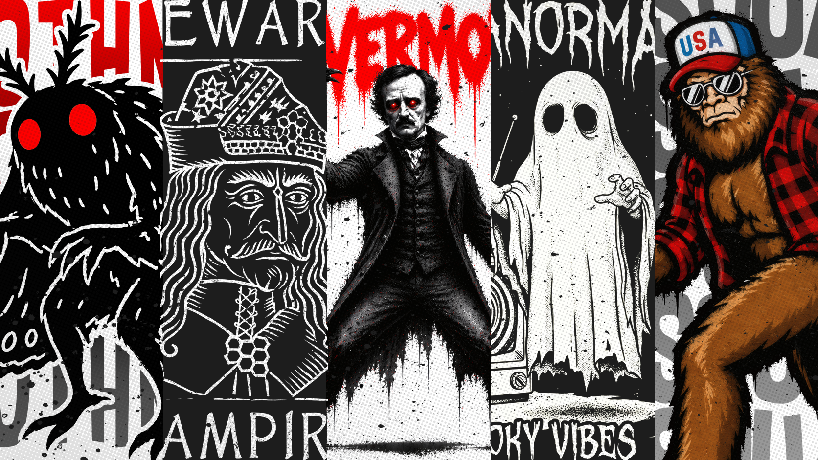Gothic Paranormal and cryptid hero image for Strange & Twisted brand