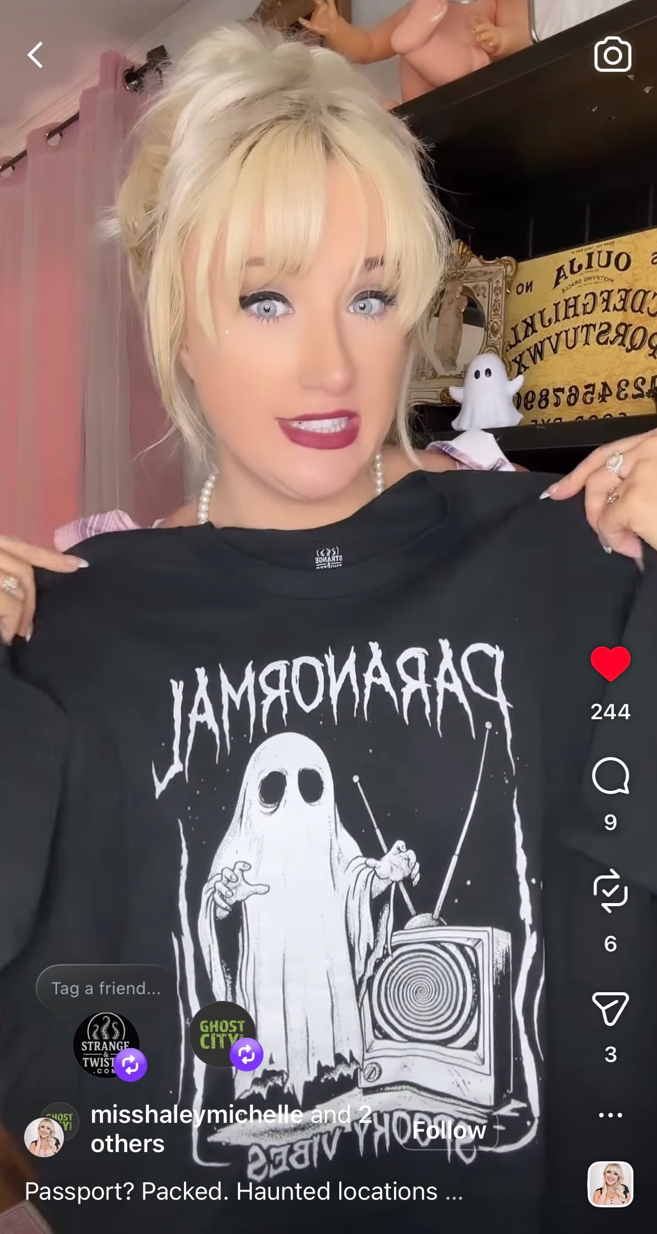 misshalleymichelle instagram influencer Strange & Twisted Ghost City Tours Boo Box promotion