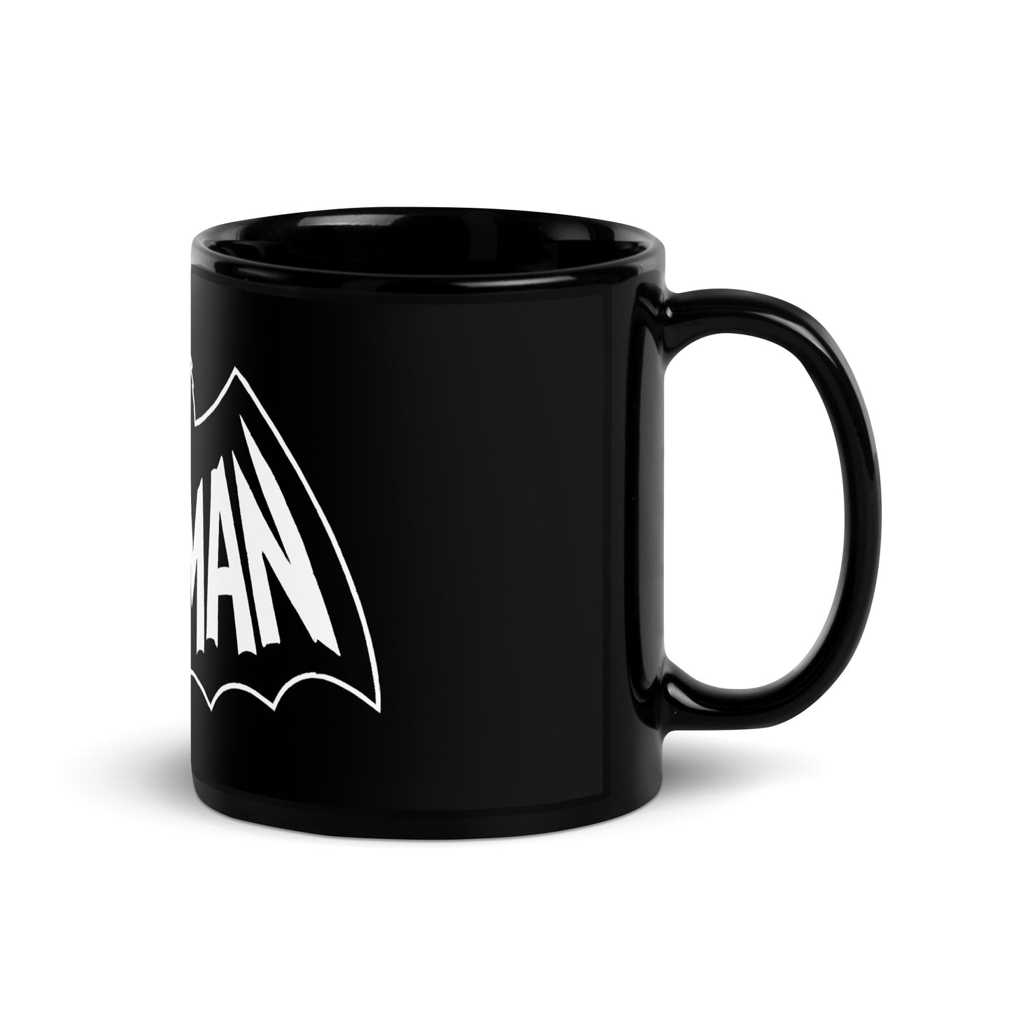 Spooky cryptid coffee mug with vintage Mothman design and paranormal typography on black ceramic mug