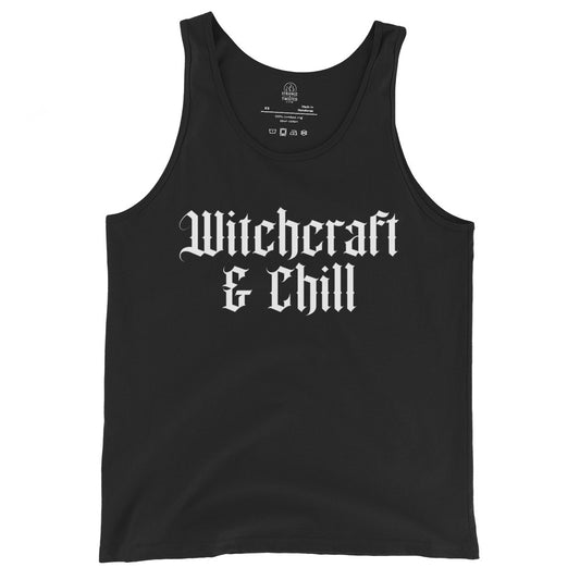 witchcraft and chill gothic tank top bold occult typography dark aesthetic clothing