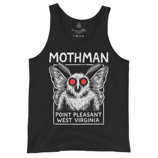 mothman point pleasant tank top cryptid folklore design west virginia black clothing