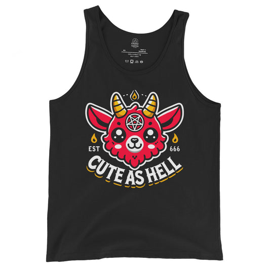 cute as hell tank top baby baphomet occult kawaii gothic design black clothing