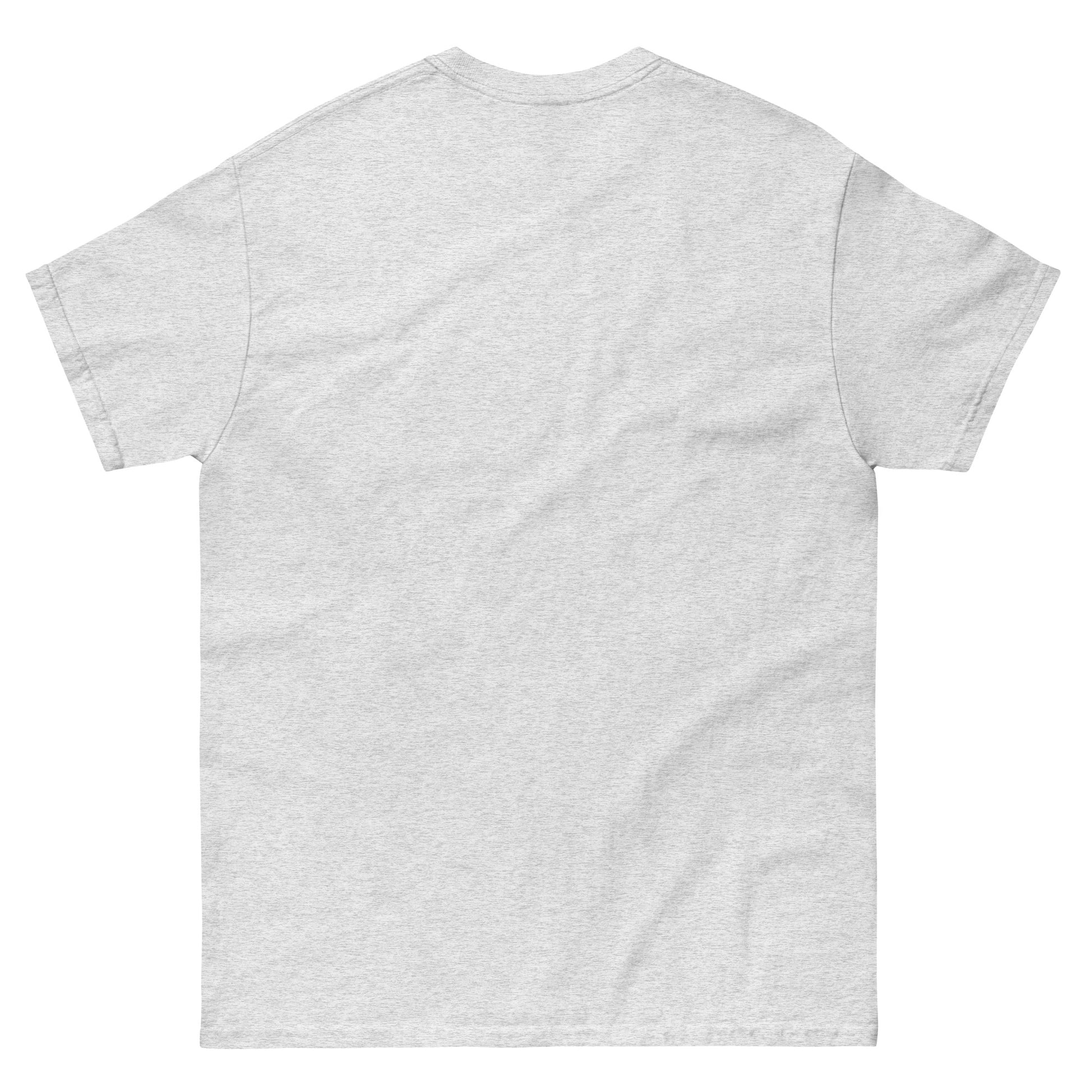 Ash Let’s Hunt Sasquatch Catch & Cook Edition T-Shirt back view, retro Cryptid comedy Bigfoot tee, By Strange And Twisted Apparel