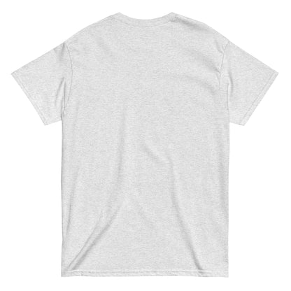 Plain ash grey unisex T-shirt back view with no print