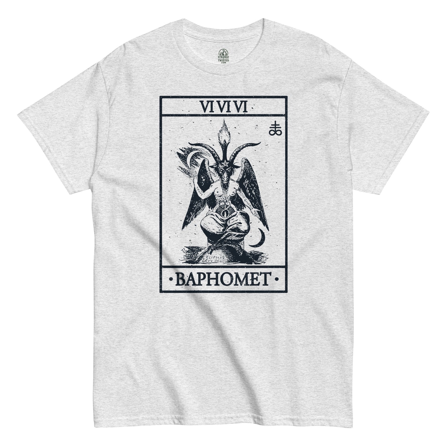 Baphomet Occult Tarot Card T-Shirt ash grey | Strange And Twisted