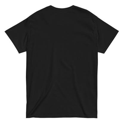 Plain black back of the unisex funny alien cat cotton t shirt
