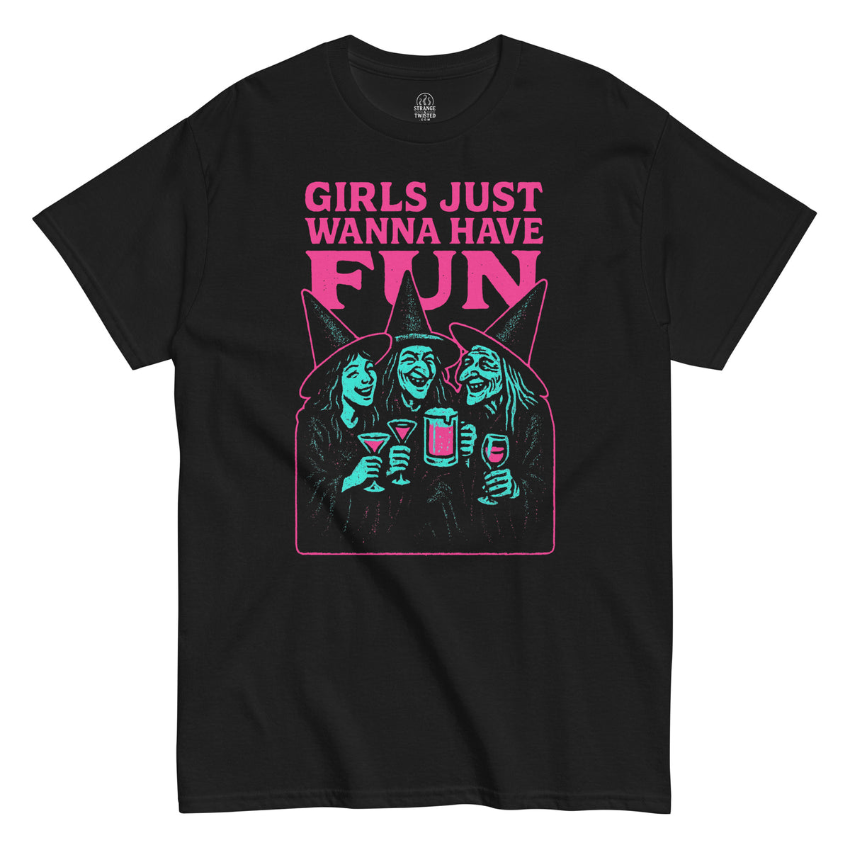 Girls just want to have fun t-shirt funny witchcraft shirt for wiccans and witches1