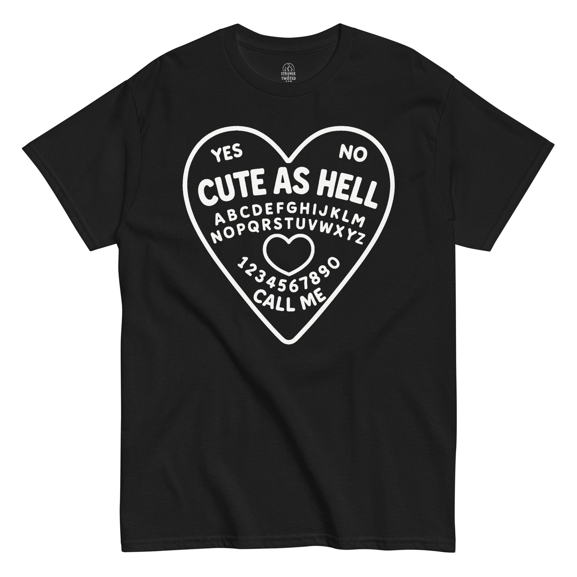 Black Cute As Hell Ouija Board T-Shirt design gothic occult — Strange And Twisted