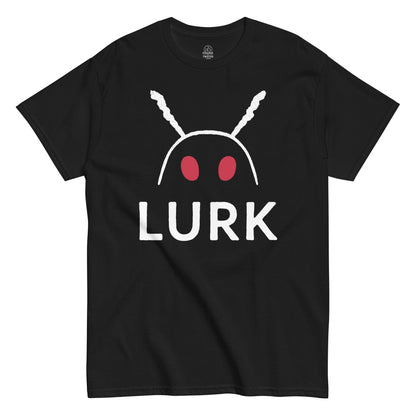 Black LURK Mothman T-Shirt with red eyes cryptid design – Strange And Twisted