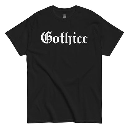 Front of Gothicc funny goth T-shirt in black