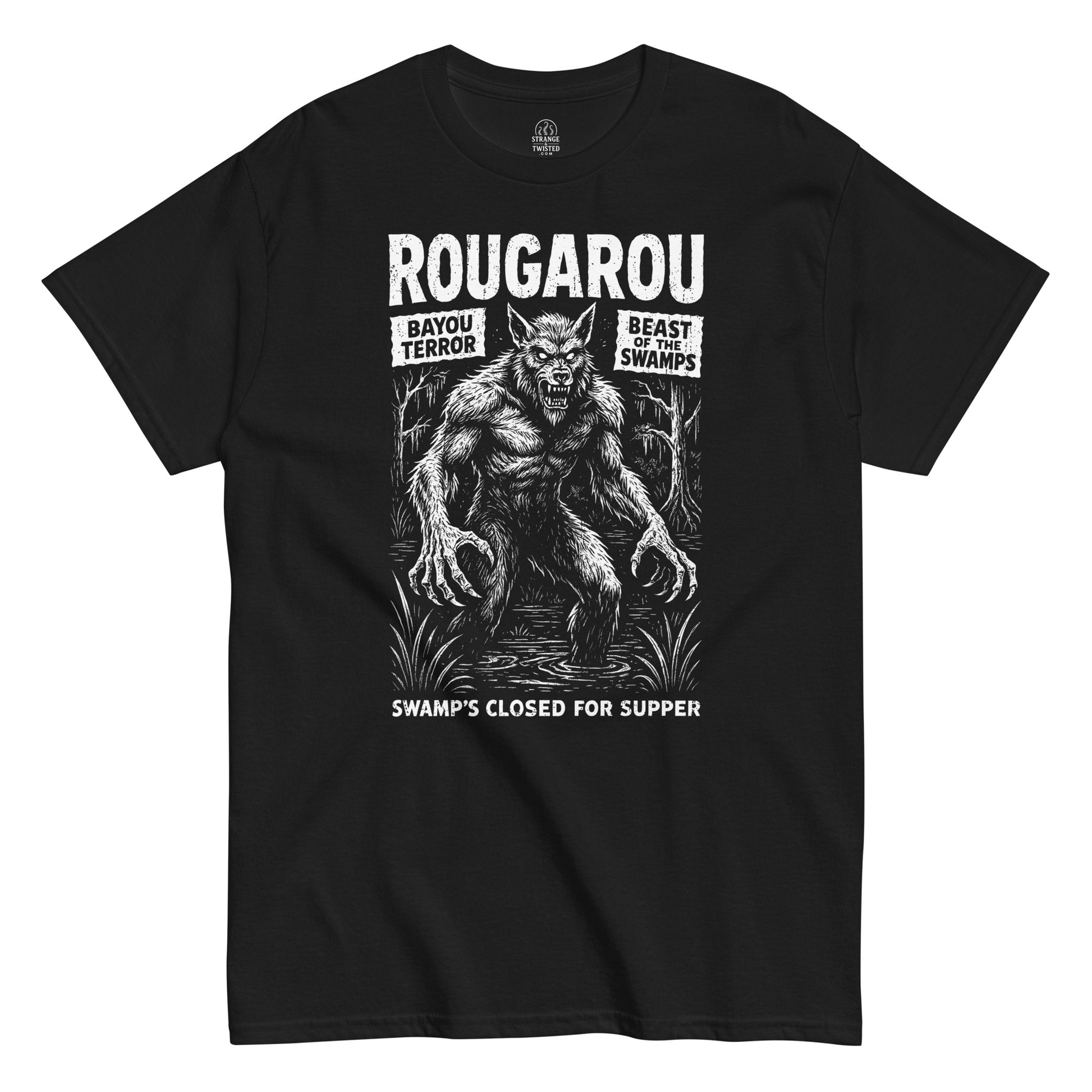 cajun monsters Rougarou Cajun Swamp Monster T-Shirt | Louisiana Cryptid Gift