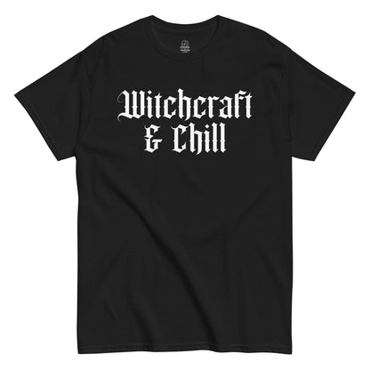 witchcraft and chill gothic t shirt bold occult typography dark aesthetic clothing