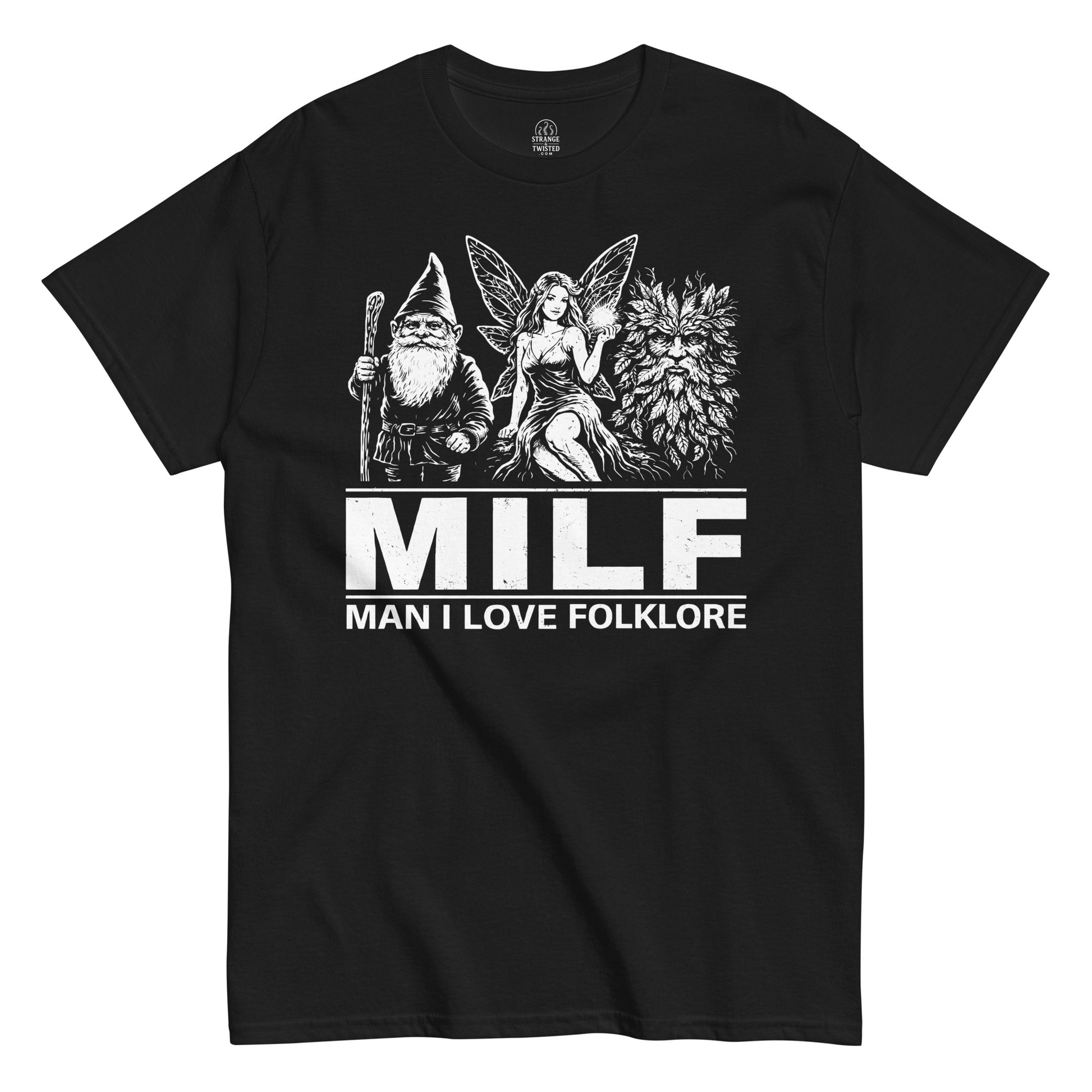 man i love folklore t shirt gnome fairy green man design mythology folklore artwork black clothing