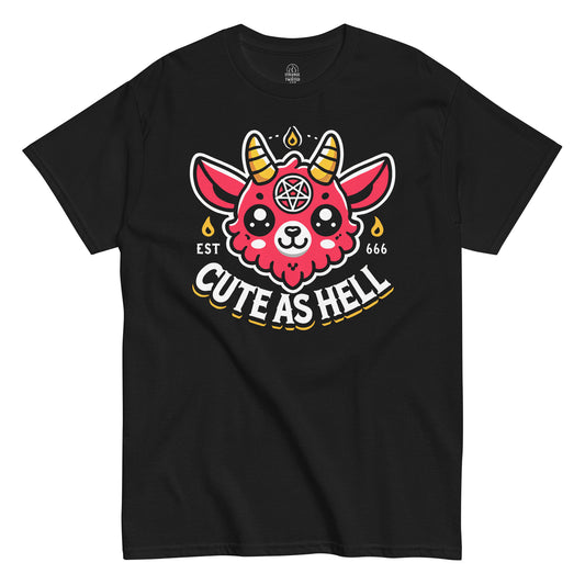 Cute As Hell Baby Baphomet T-Shirt, Black Unisex Gothic Shirt