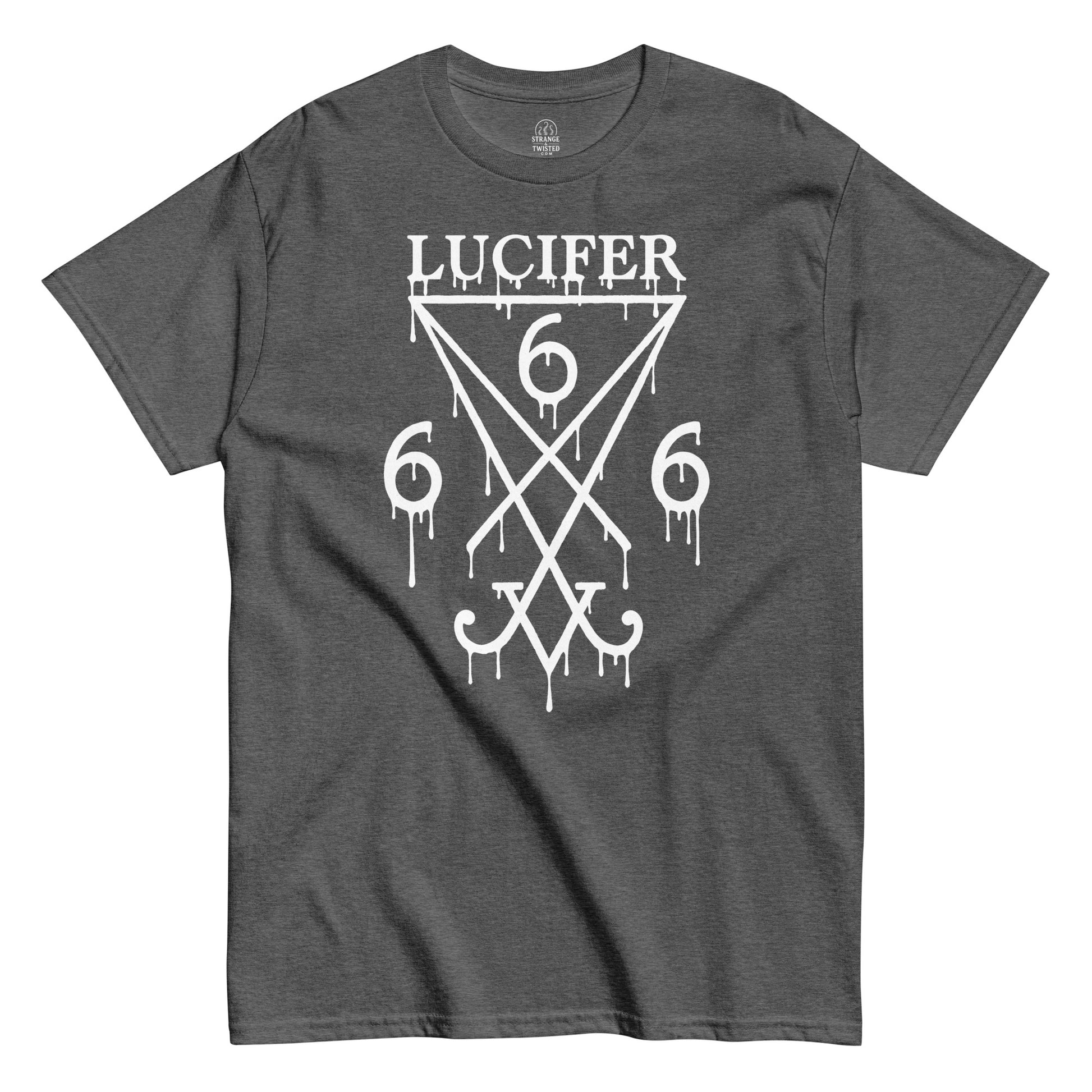 Grey Sigil of Lucifer 666 dripping occult design StrangeAndTwisted