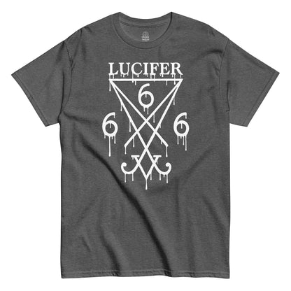 Grey Sigil of Lucifer 666 dripping occult design StrangeAndTwisted