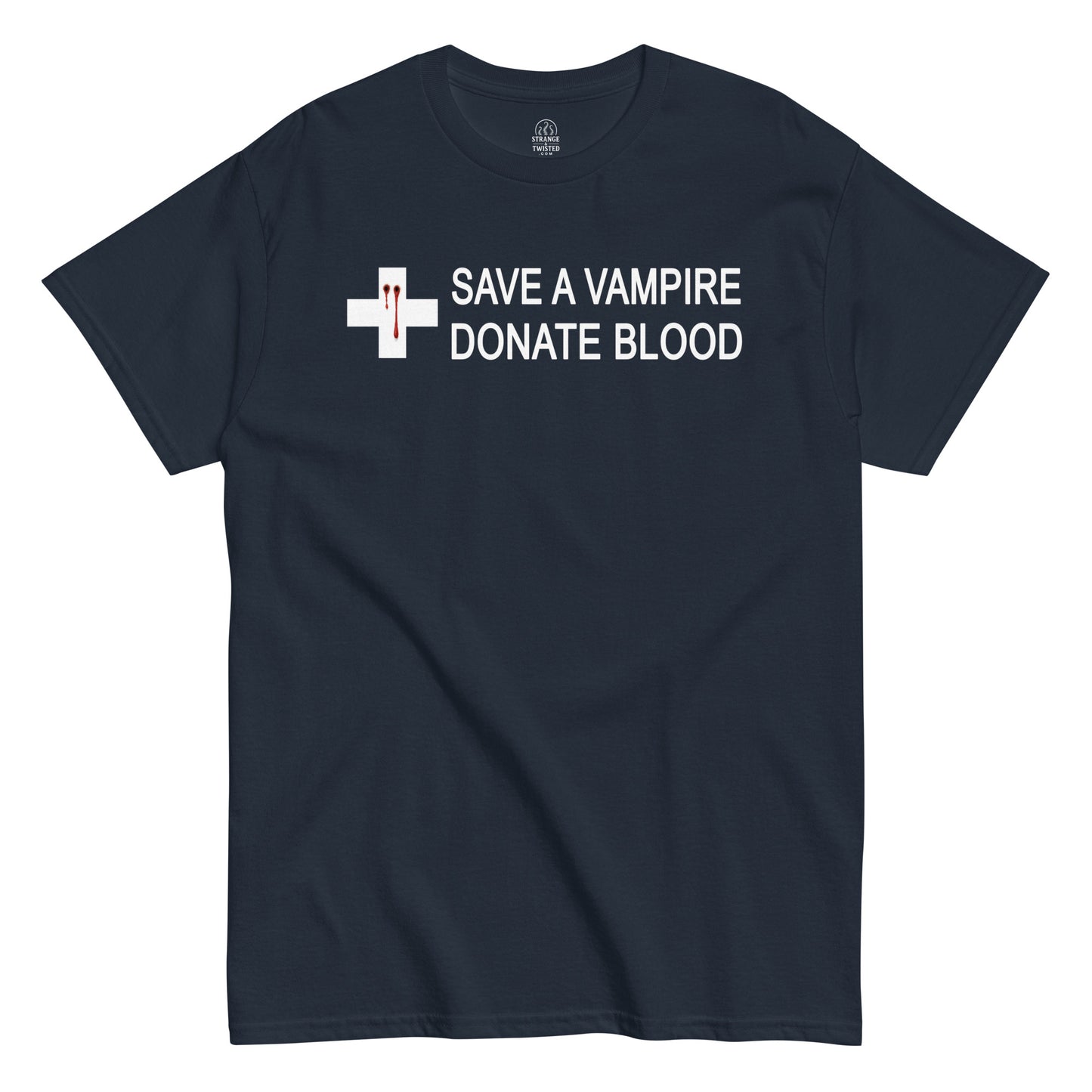 Save a Vampire parody gothic vampire shirt – StrangeAndTwisted