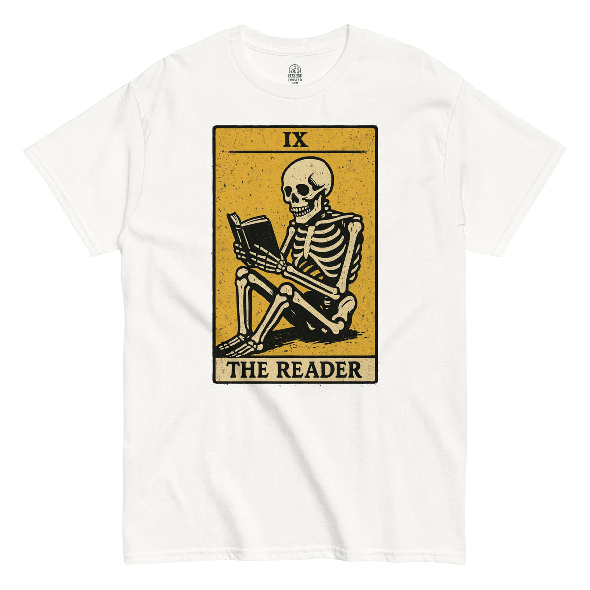 The reader tarot card parody t-shirt for occult fans and bookworms7