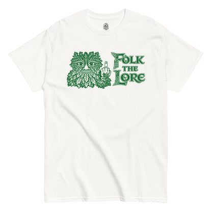 folk the lore green man t shirt folklore pagan nature spirit design detailed woodland face white clothing