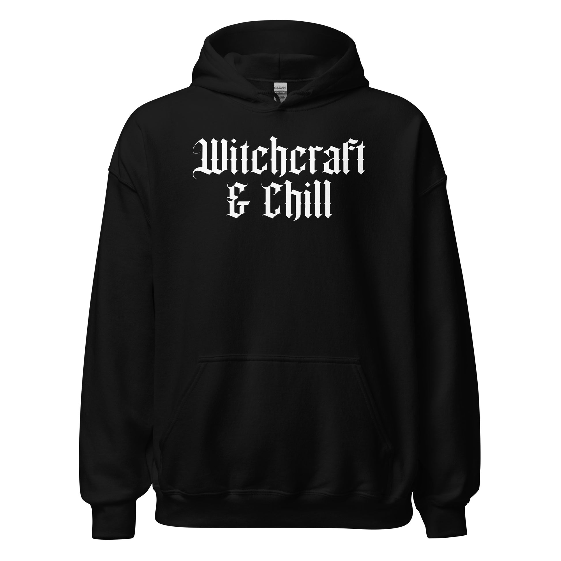 witchcraft and chill gothic hoodie bold occult typography dark aesthetic clothing