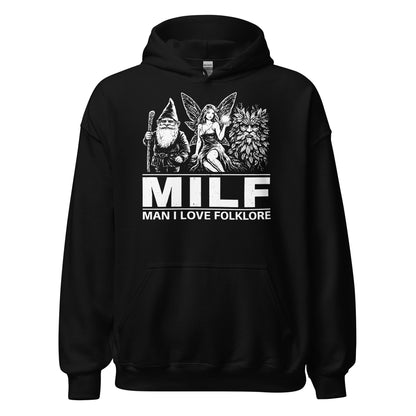 man i love folklore hoodie gnome fairy green man design mythology folklore artwork black clothing