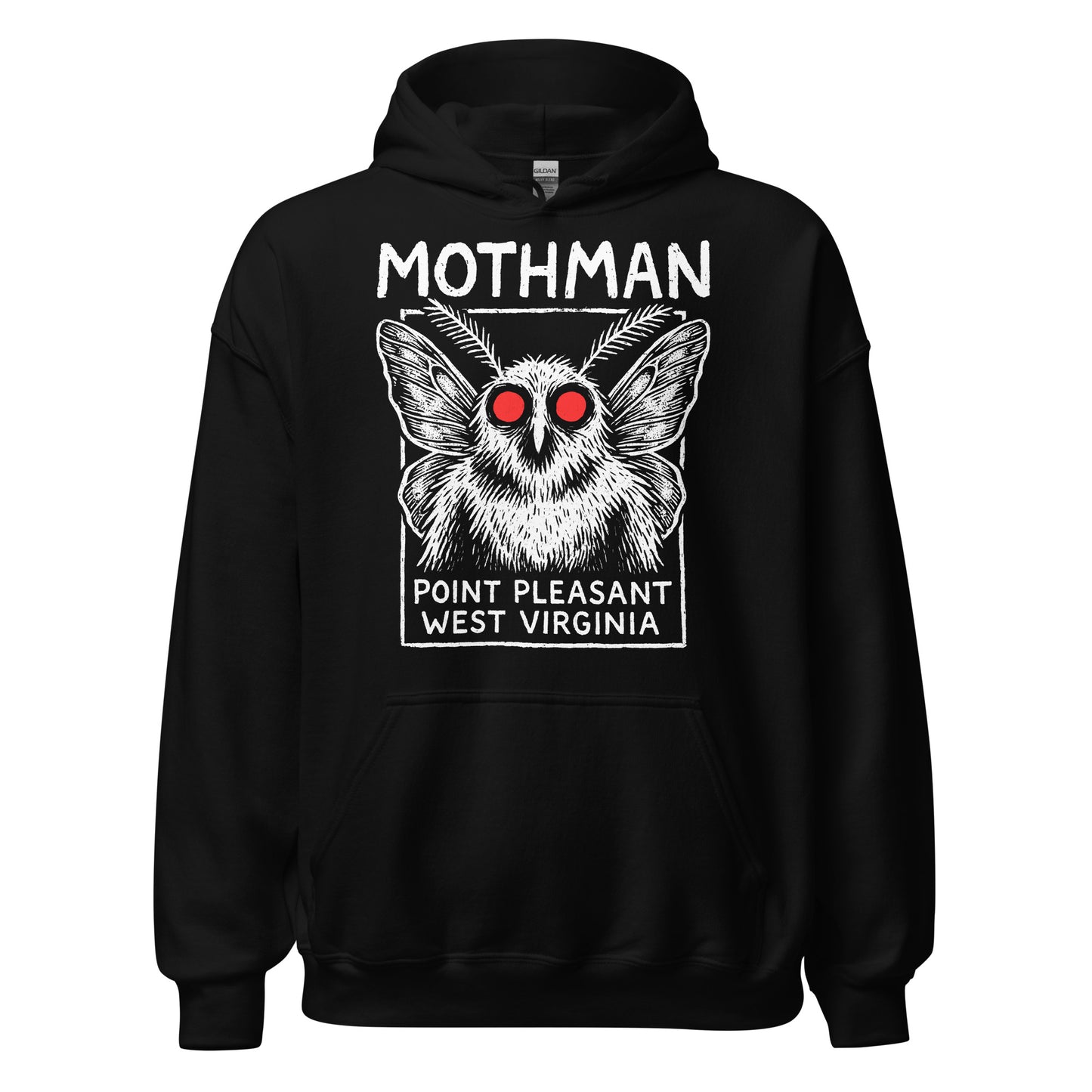 mothman point pleasant hoodie west virginia cryptid folklore graphic black clothing