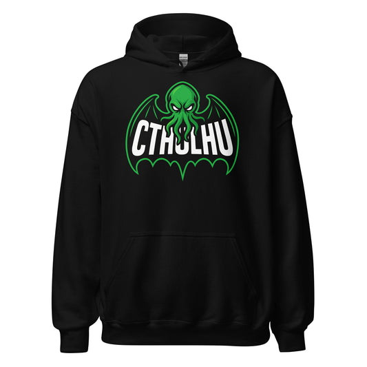 cthulhu hoodie cosmic horror eldritch logo lovecraft mythos design black clothing