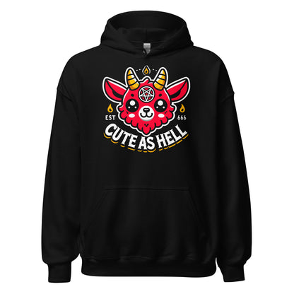 cute as hell hoodie baby baphomet occult gothic kawaii design black clothing