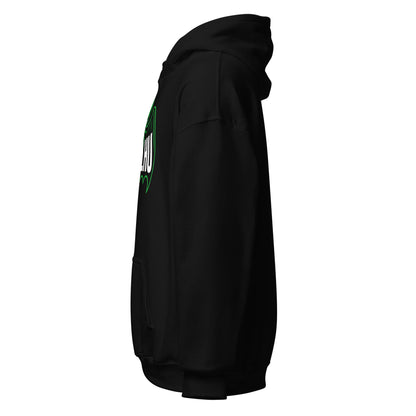 black hoodie side view cosmic horror clothing minimal design Strange & Twisted