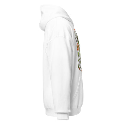 Cthuloops hoodie right side view, clean white side with no artwork